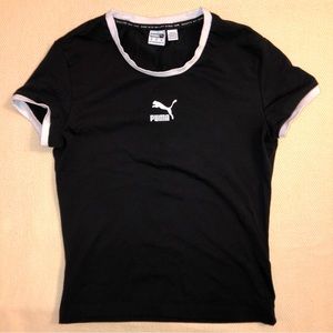 Puma Black & White Ringer Baby Tee XS *NWT Original Packaging*